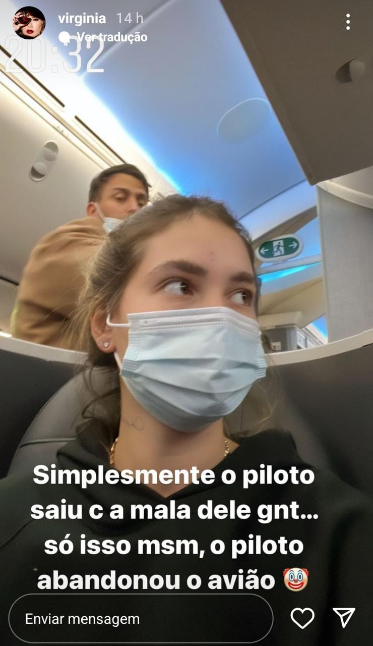 O piloto saiu do avião (Foto: Reprodução/Instagram) Lorena Bueri