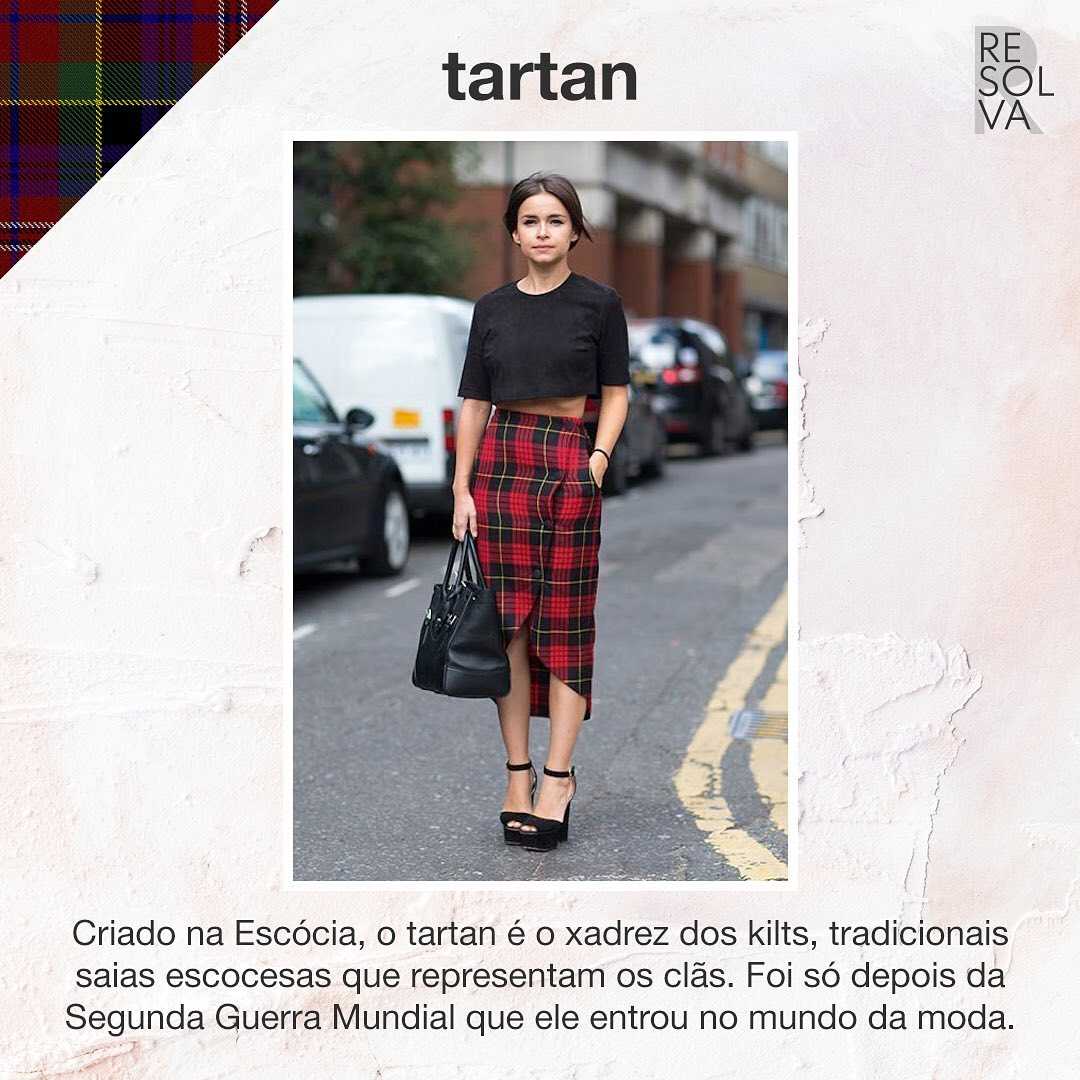 Xadrez tartan (foto: reprodução/instagram) Lorena Bueri