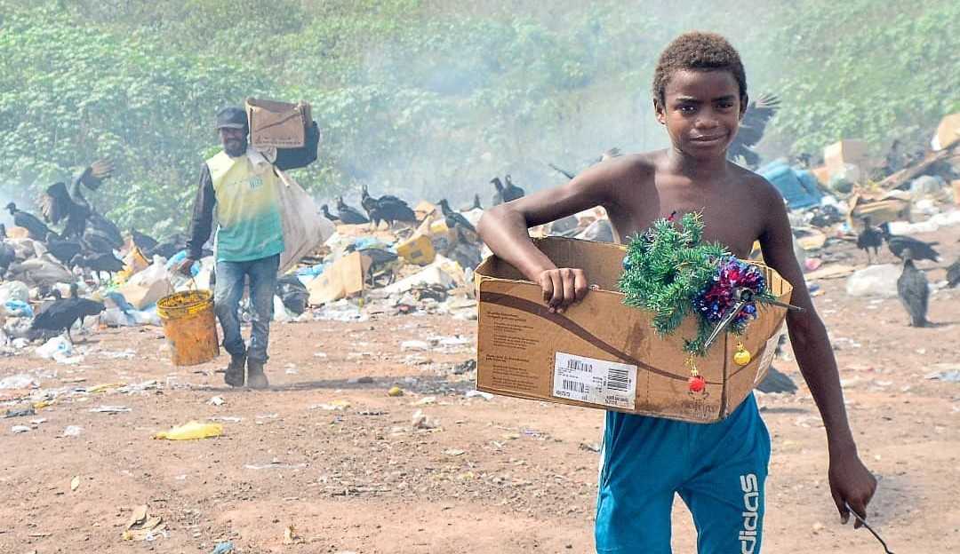 Catador de lixo de 12 anos encontra árvore de natal e afirma que nunca teve a oportunidade de ter uma em casa