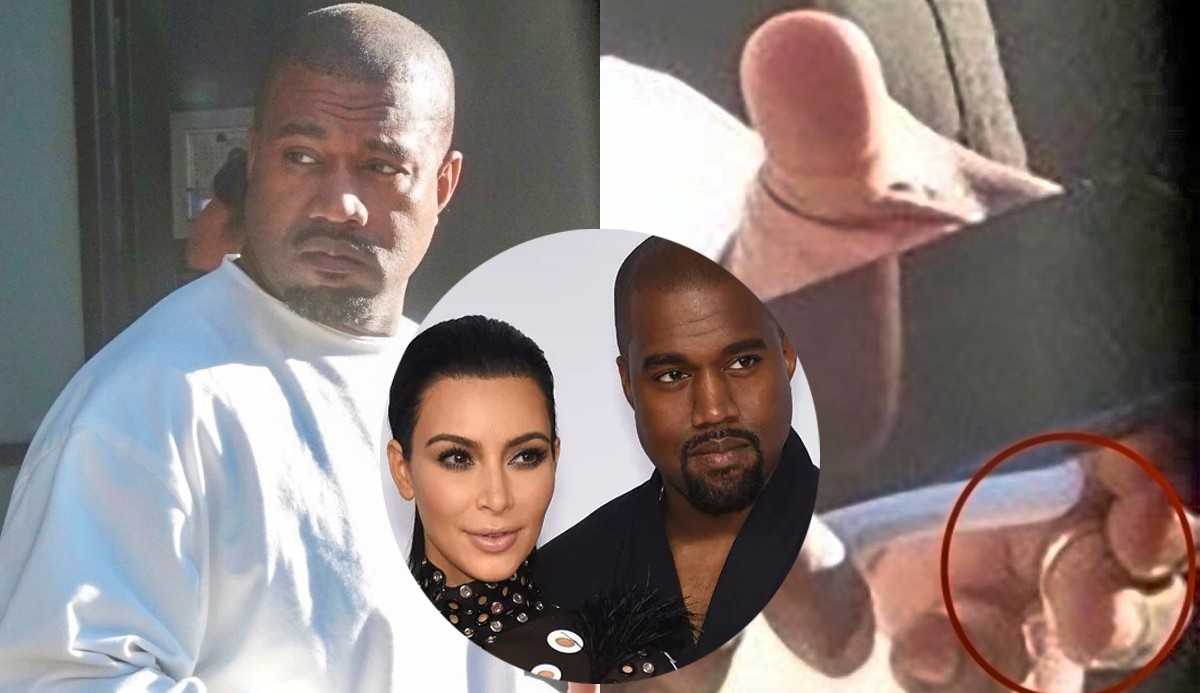 Kanye West é fotografado de aliança em meio a divórcio com Kim Kardashian