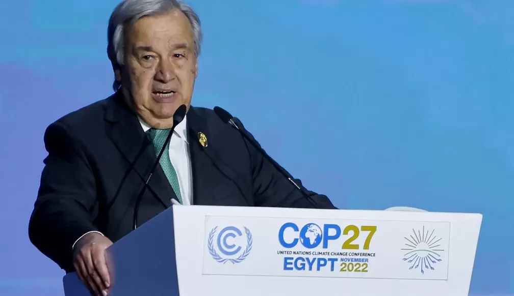“Estamos no caminho para o inferno climático”, diz chefe da ONU na COP 27