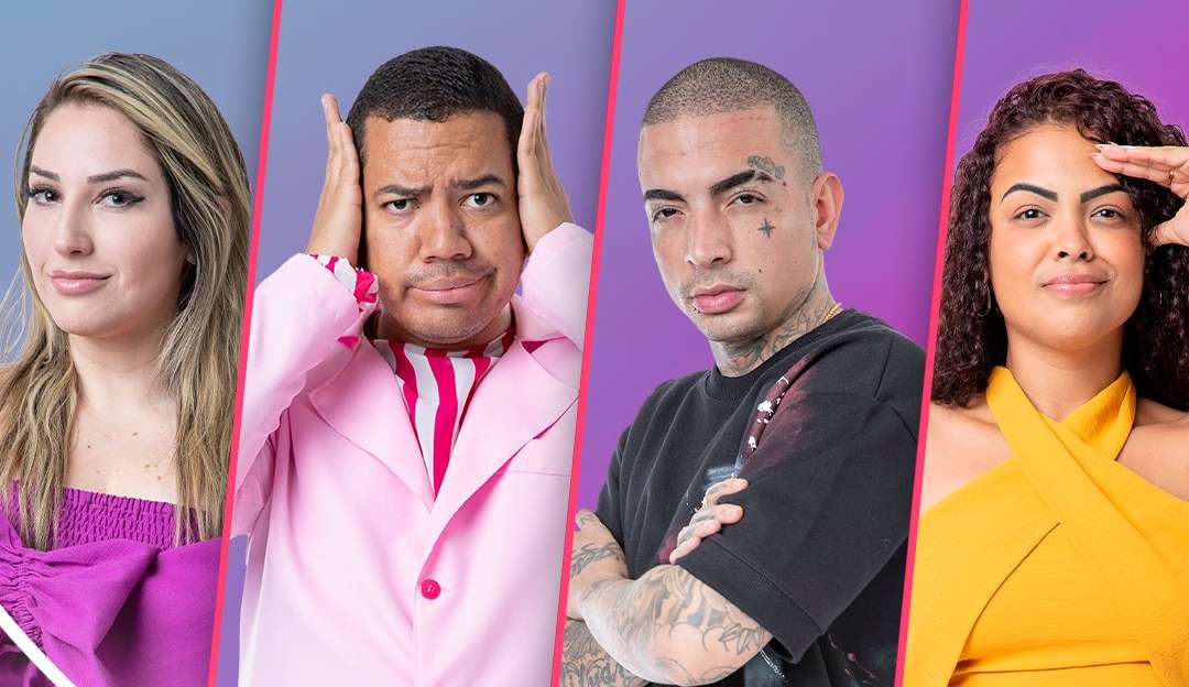 Primeiro paredão quádruplo do BBB 23 é formado por MC Guimê, Paula, Amanda e Bruno