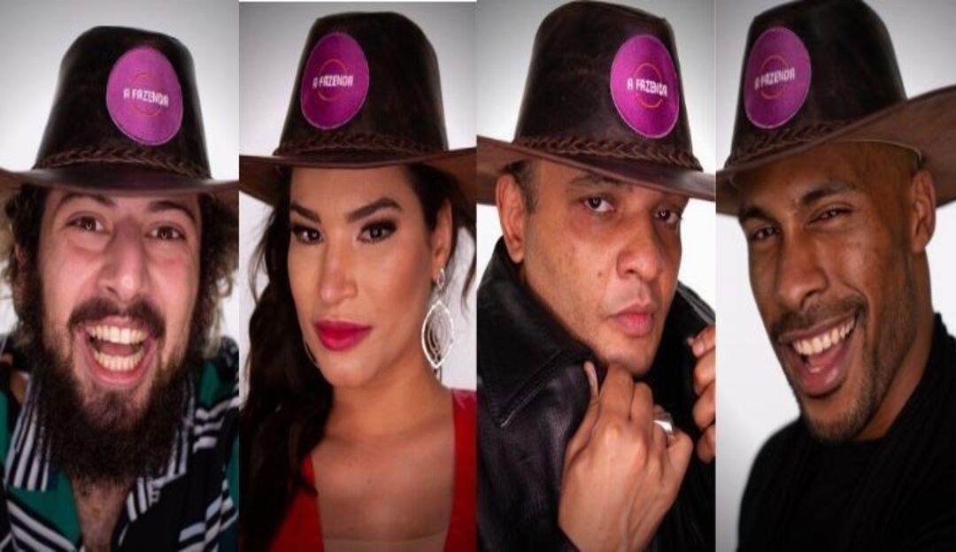 A Fazenda 12: Cartolouco, Raissa, Fernandinho e Rodrigo formam a primeira roça