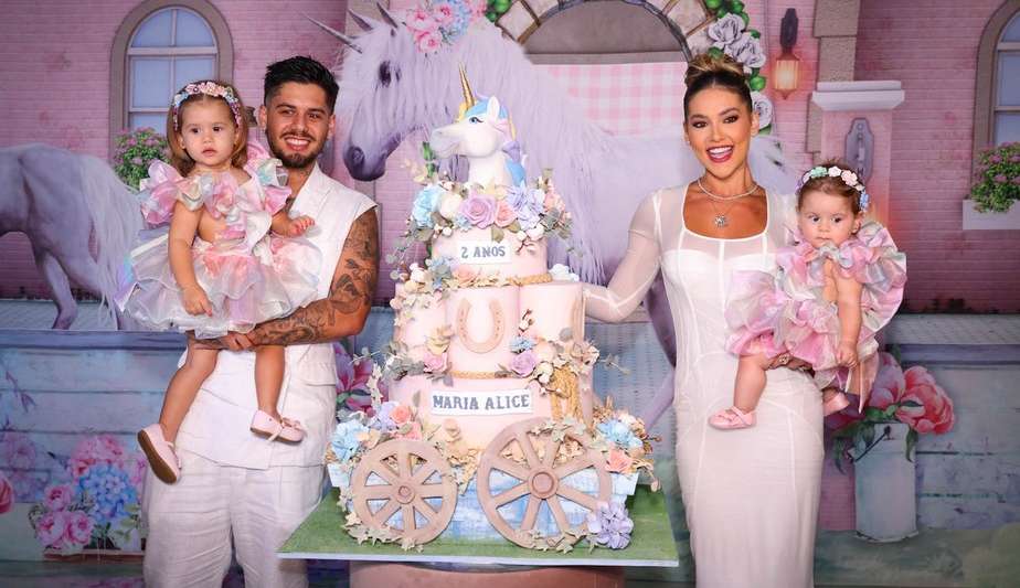 Pônei faz cocô na festa de aniversário da filha de Virginia e Zé Felipe