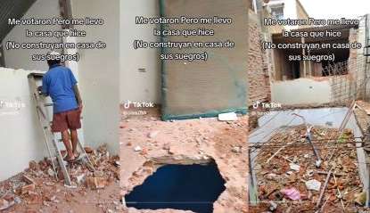 Homem destrói casa que construiu para os sogros após separação e viraliza