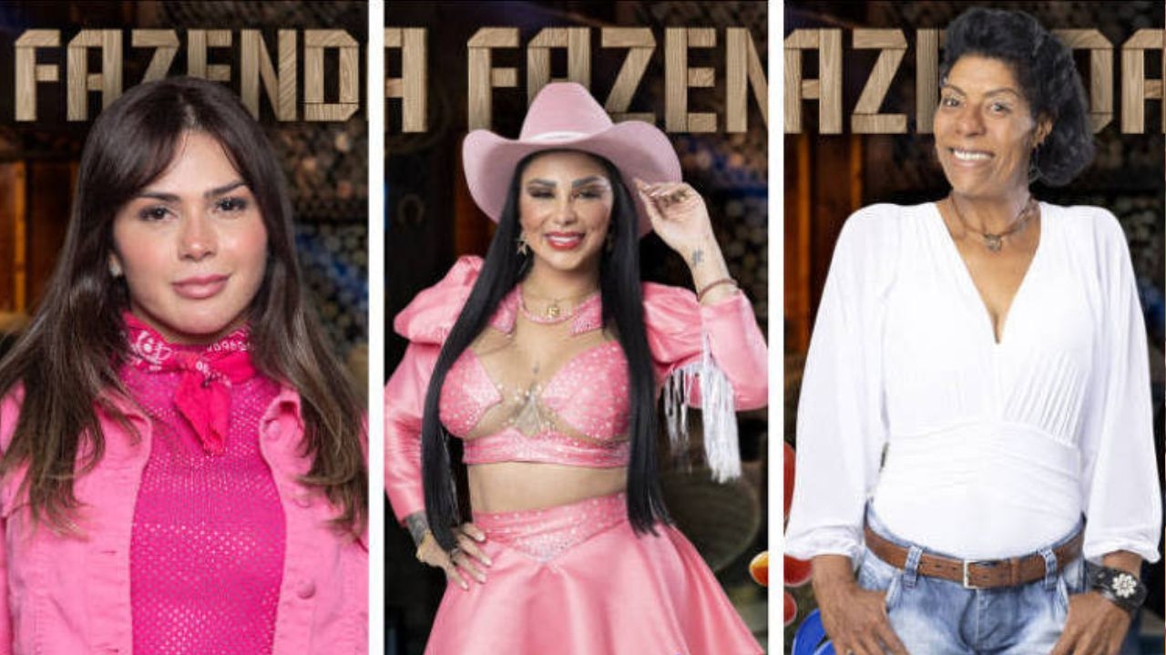 Jenny, Marcia Fu e Nadja estão na roça da Fazenda 15