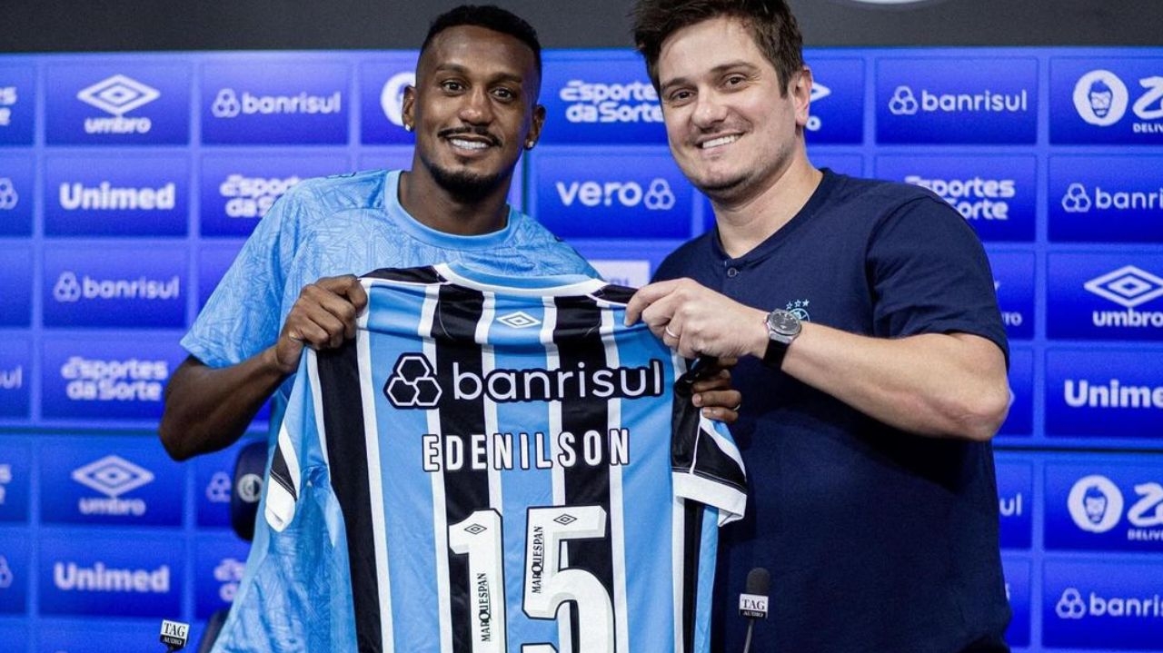 Edenilson se apresenta no Grêmio e fala sobre sua atuação no rival
