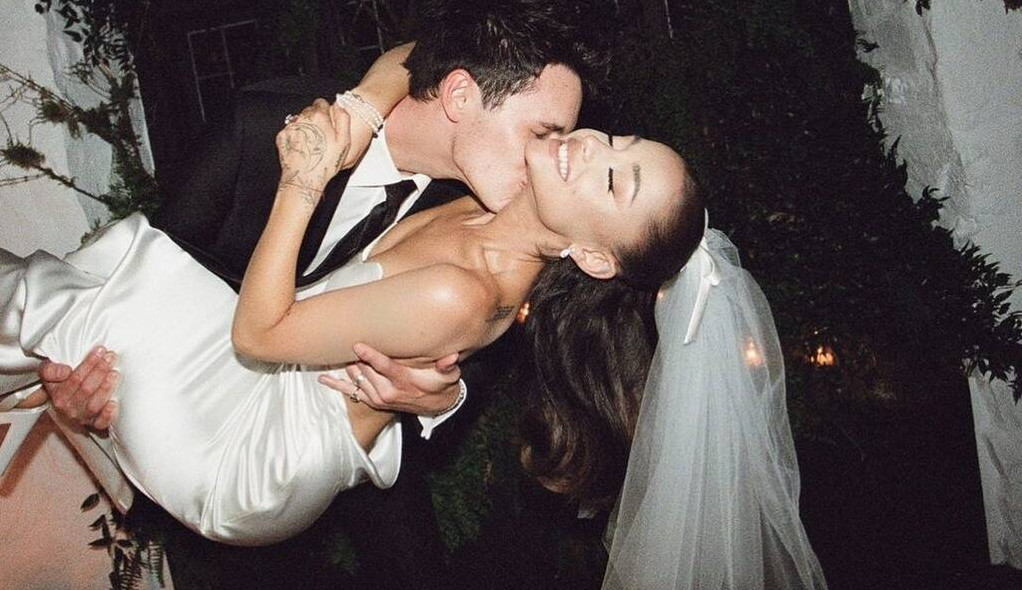 Ariana Grande revela foto inédita de seu casamento com Dalton Gomez em seu Instagram