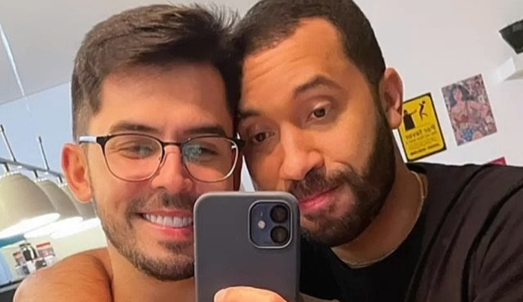Namorado de Gil do Vigor posta nas redes sociais momento emocionante  da despedida do casal no aeroporto