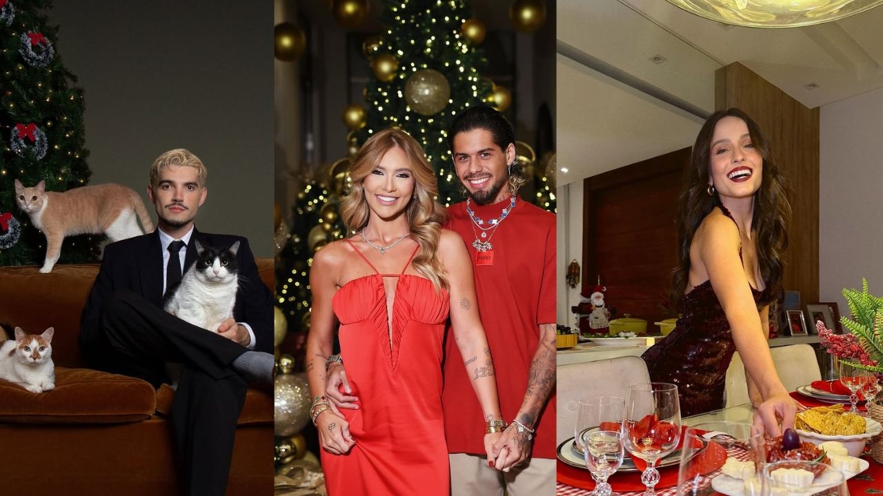 Celebridades compartilham momentos especiais de Natal com amigos e família
