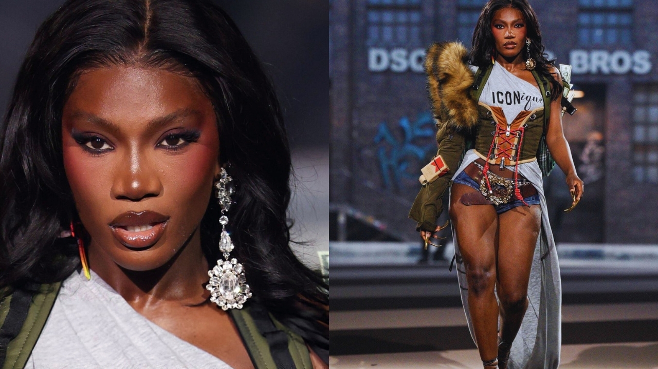 Doechii rouba a cena na Semana de Moda de Milão com Dsquared2