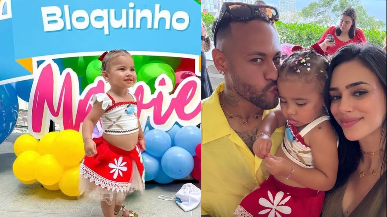 Neymar e Bruna Biancardi celebram o carnaval com o “Bloquinho da Mavie