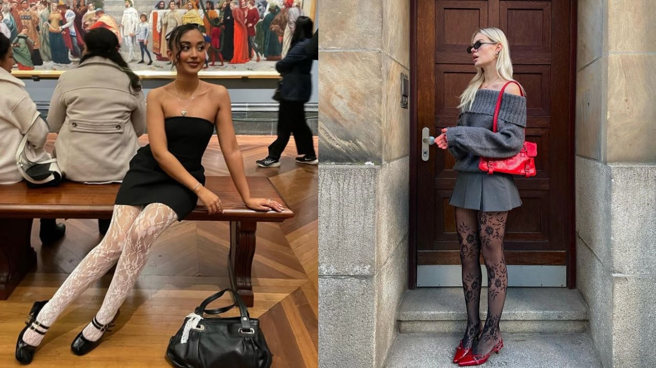 Meia-calça de renda está de volta aos destaques nesta estação