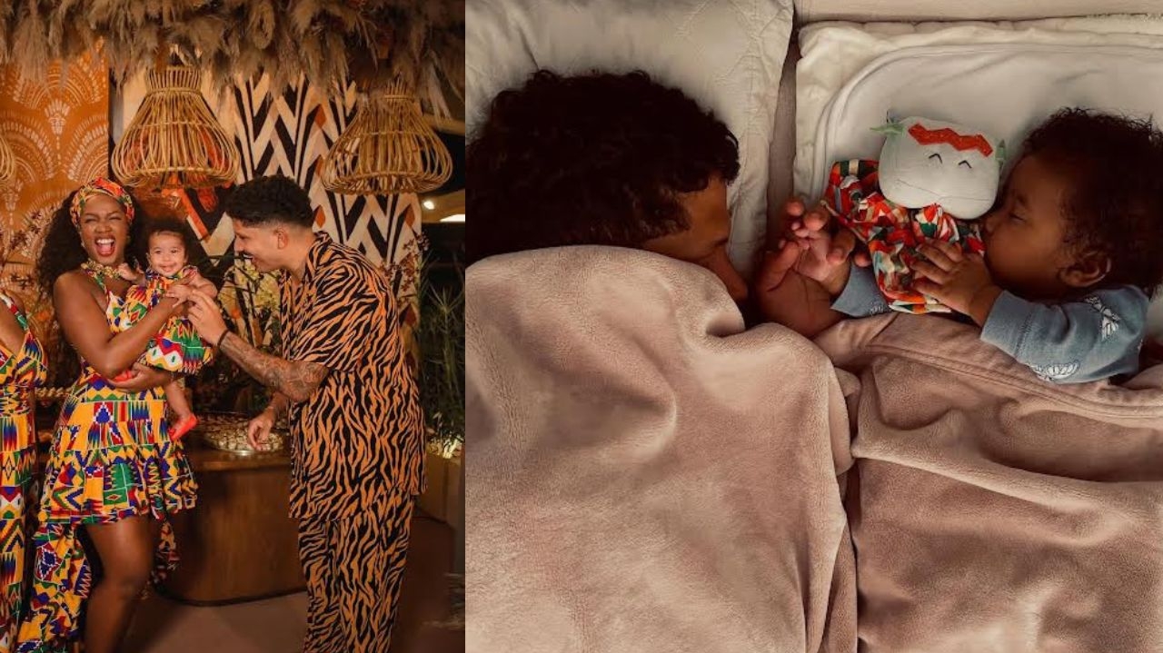 Yuri Lima publica fotos com a filha, Nala, e jantar com IZA