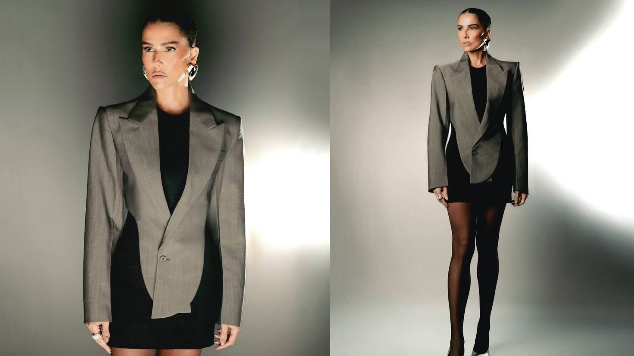 Deborah Secco impressiona com look de grife britânica avaliado em R$ 14 mil