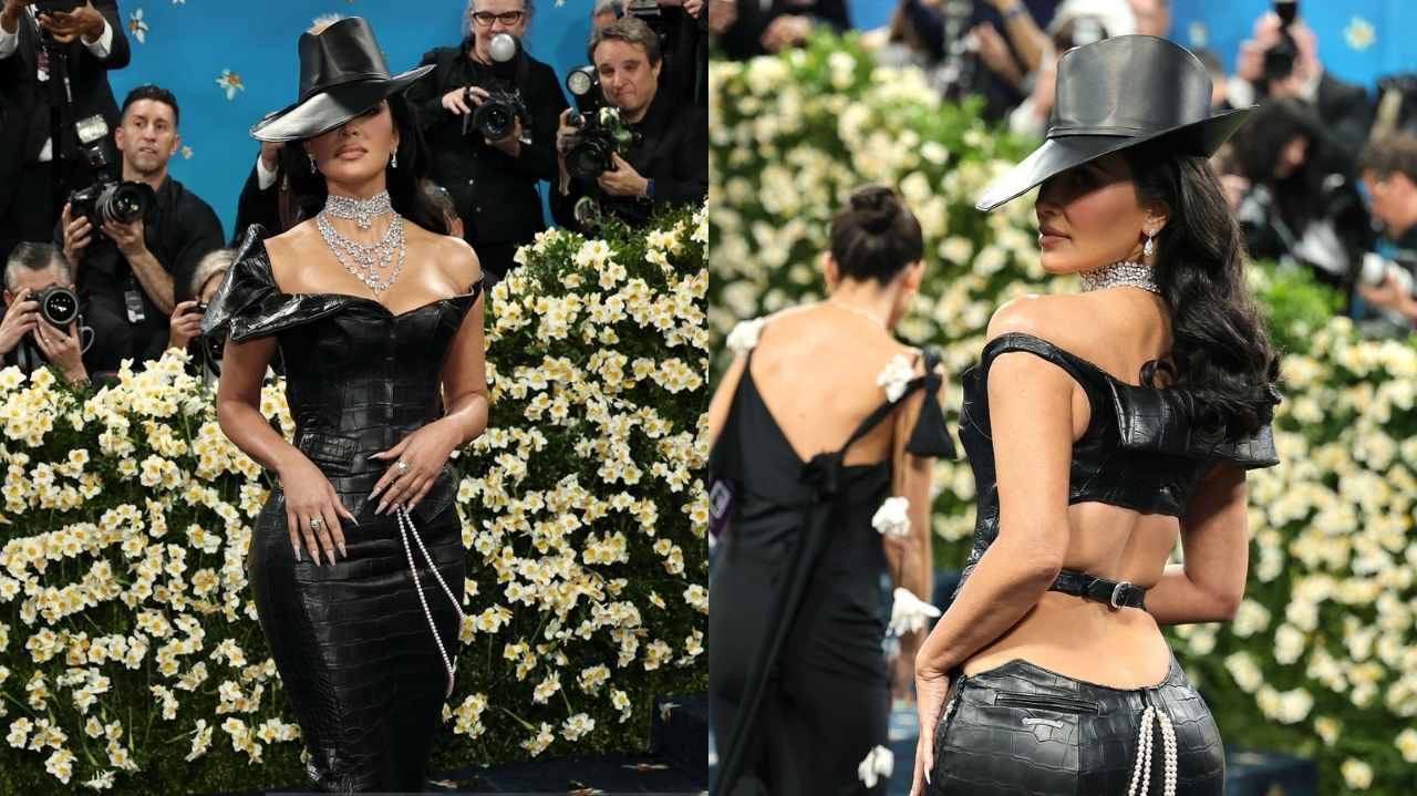 Met Gala 2025: Kim Kardashian brilha com look Chrome Hearts