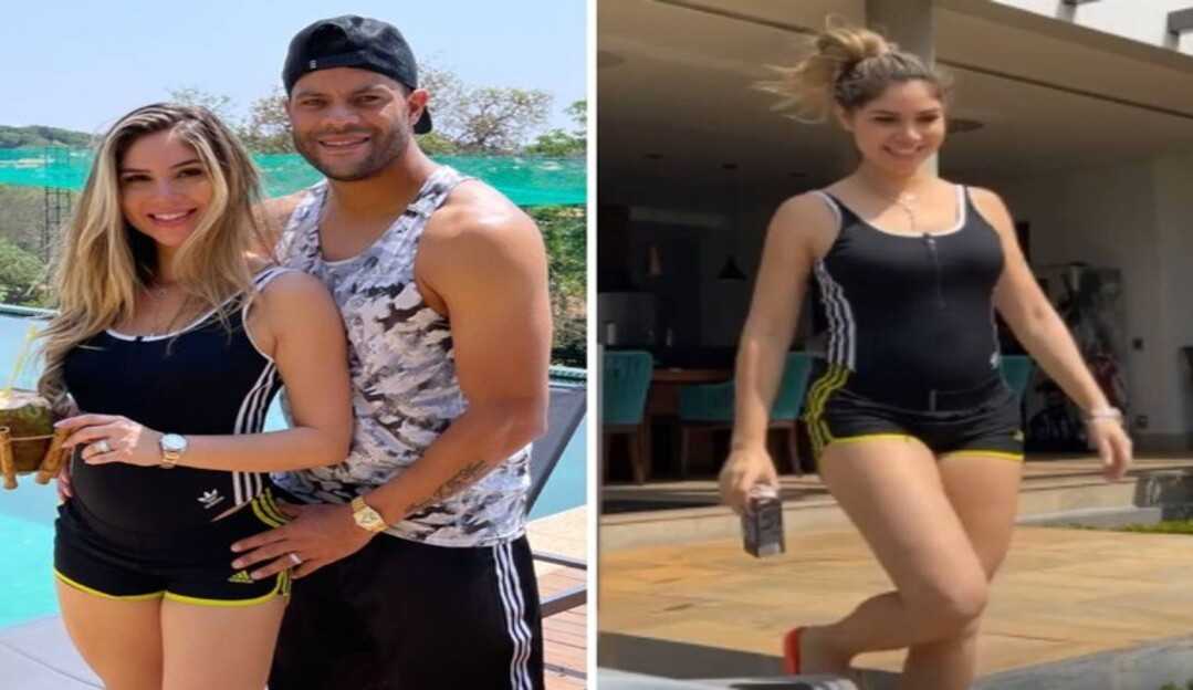 Grávida de Hulk, Camila Ângelo exibe pela primeira vez barriga