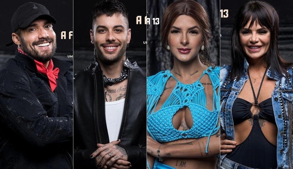 A Fazenda 13: Bil Araújo, Gui Araujo, Lary Bottino e Valentina estão na roça da semana