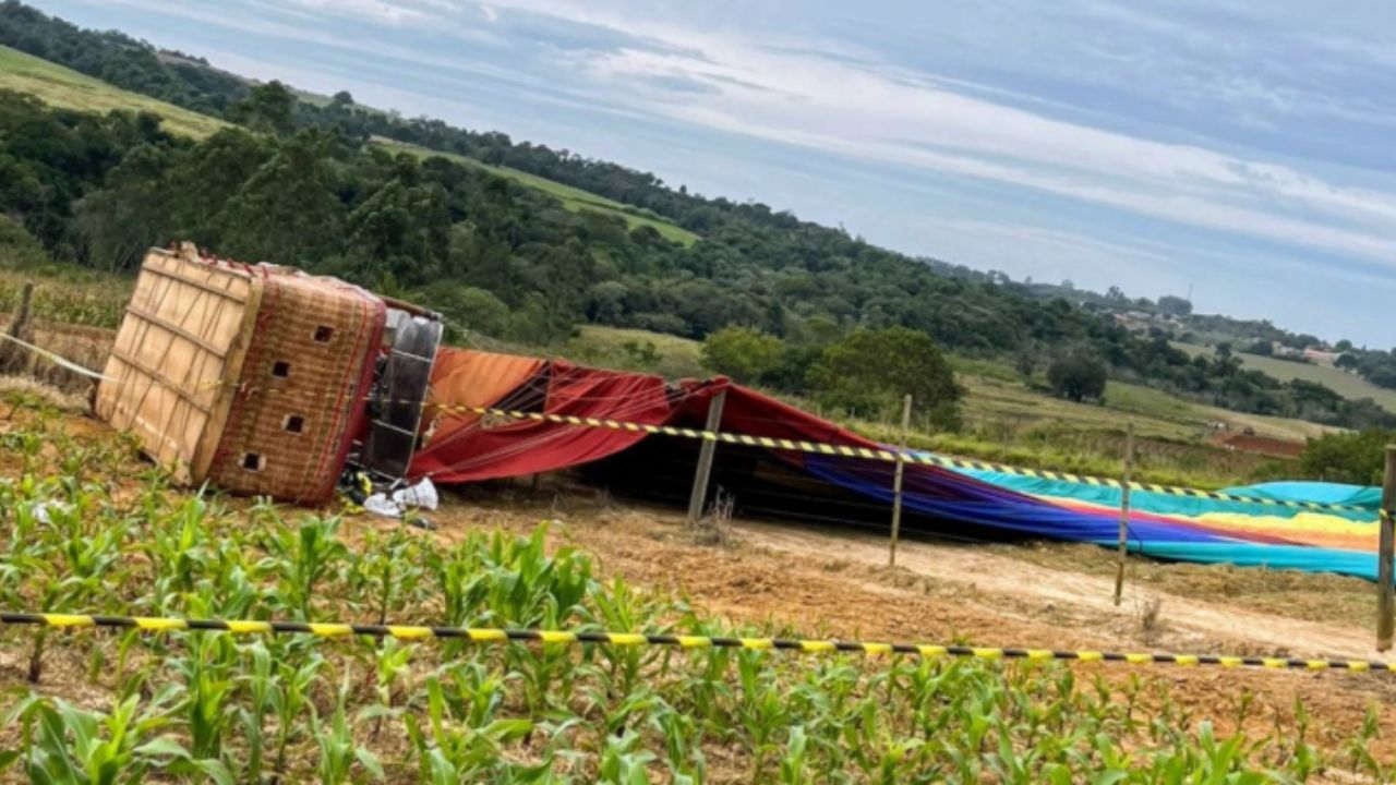 Balão cai e deixa onze feridos e uma vítima fatal (Foto:Reprodução/site/CNNBrasil)