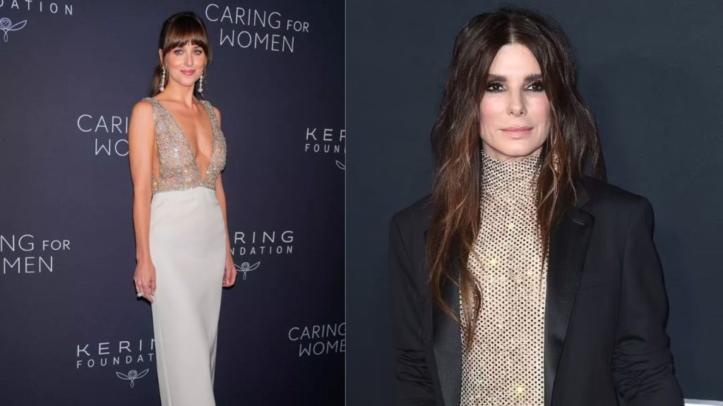 Em entrevista, Dakota Johnson revela que recebeu mensagem de Sandra Bullock após Framboesa de Ouro