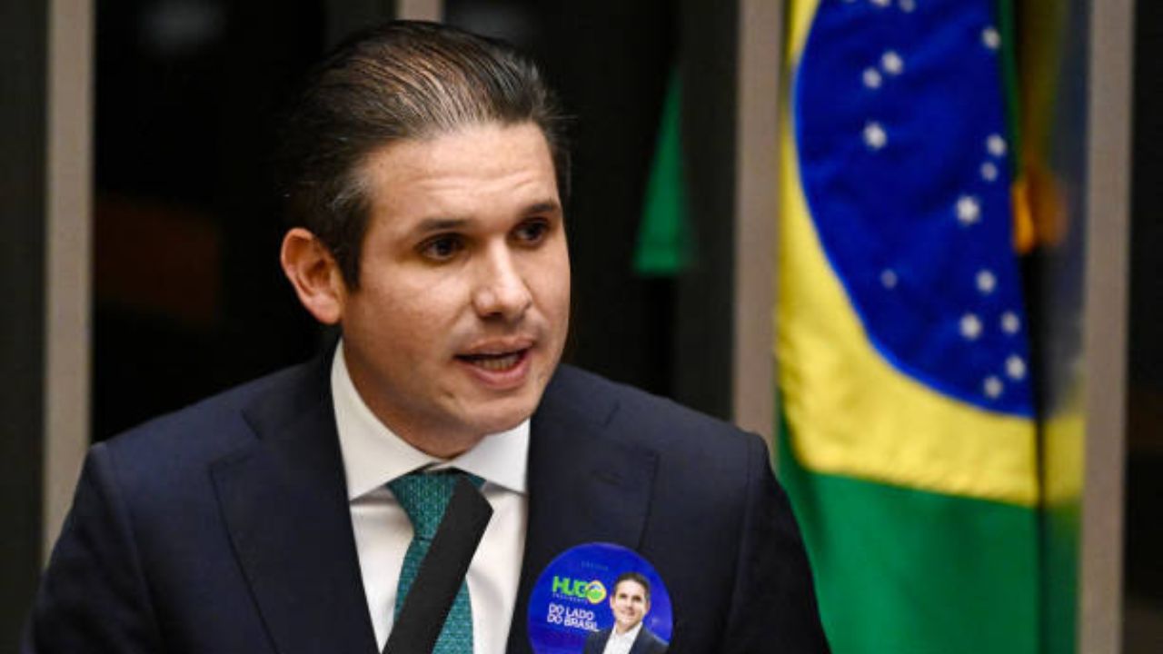 Hugo Motta, em eleição para presidência da Câmara | Reprodução/ EVARISTO SA/AFP/Getty Images Embed |