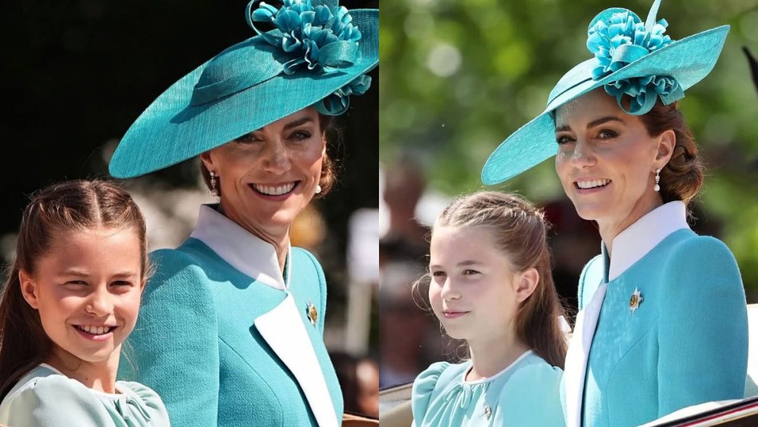 Looks combinando de Kate e Charlotte se destacam em evento real