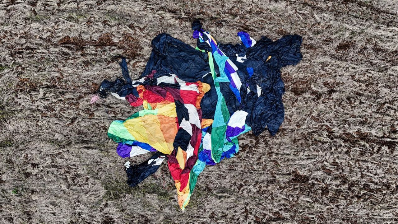 Imagem da lona do balão após acidade | Reprodução/Duda Fortes/Agencia RBS