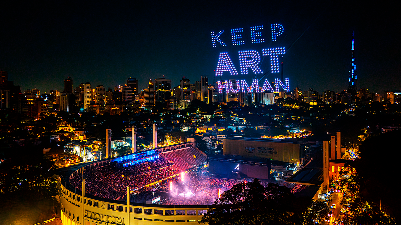 Estádio do Pacaembu recebe Aurea Tour com show de drones | Reprodução/Divulgação/Felipe Miranda