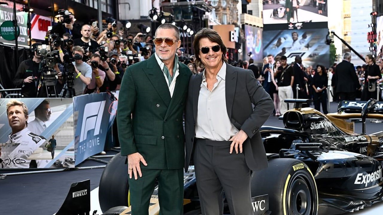 Tom Cruise ao lado de Brad Pitt | Reprodução / Instagram / @tomcruise