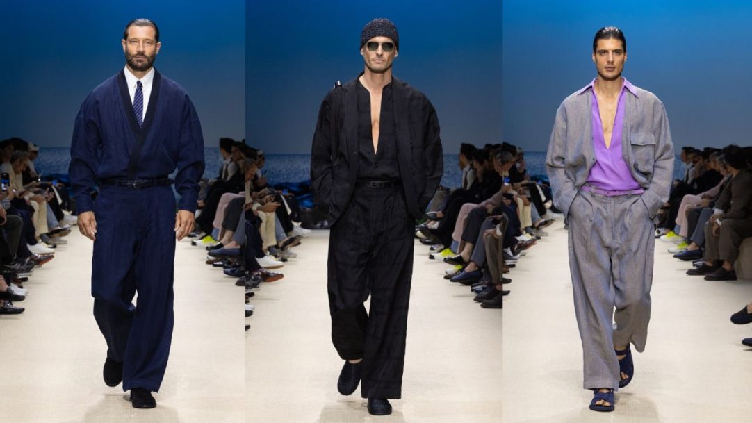 Giorgio Armani relembra passado em sua nova coleção