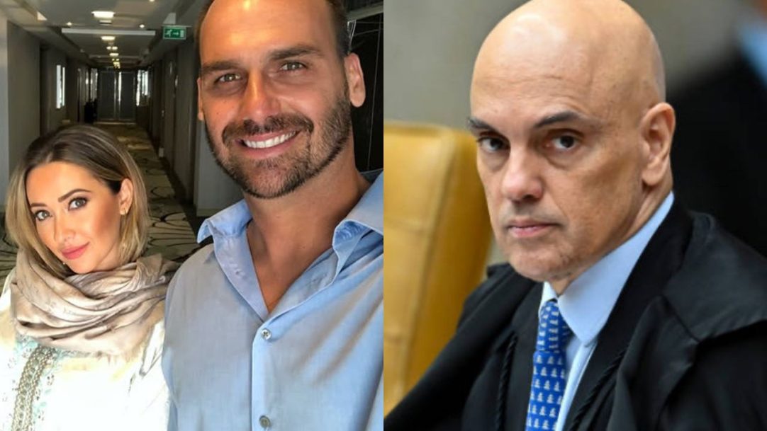 Eduardo Bolsonaro afirma que Moraes bloqueou contas bancárias de sua esposa