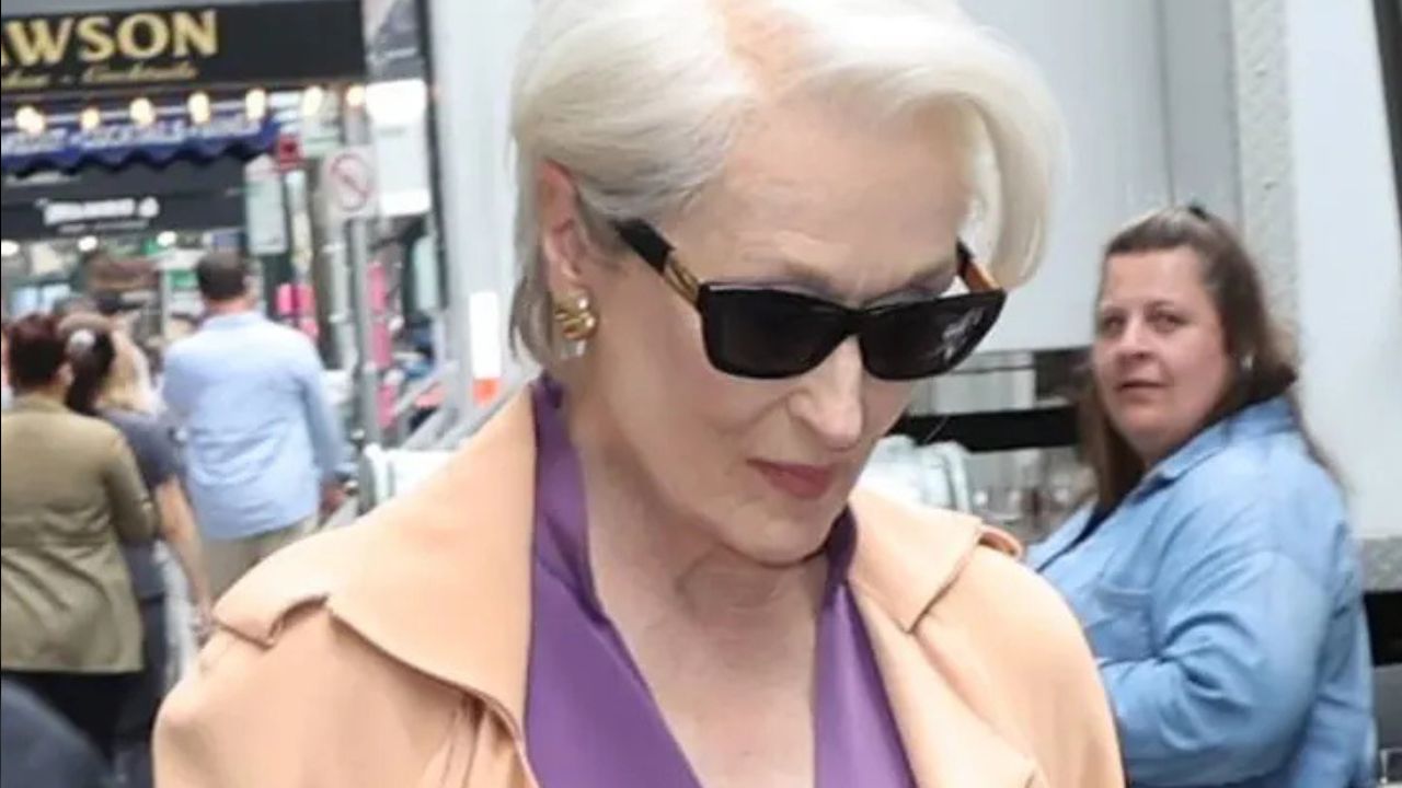 Meryl Streep em filmagens do novo filme | Reprodução/Jose Perez/Bauer-Griffin/GC Images
