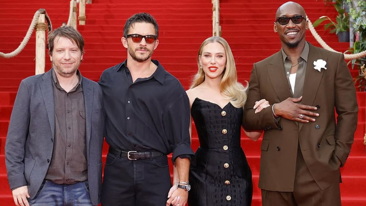 Gareth Edwards, 
Jonathan Bailey, Scarlett Johansson, Mahershala Ali I Reprodução/Instagram/@jurassicworld