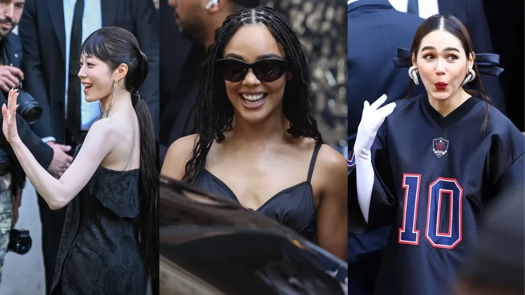 Penteados ganham destaque no desfile da Balenciaga durante a Semana de Alta-Costura em Paris