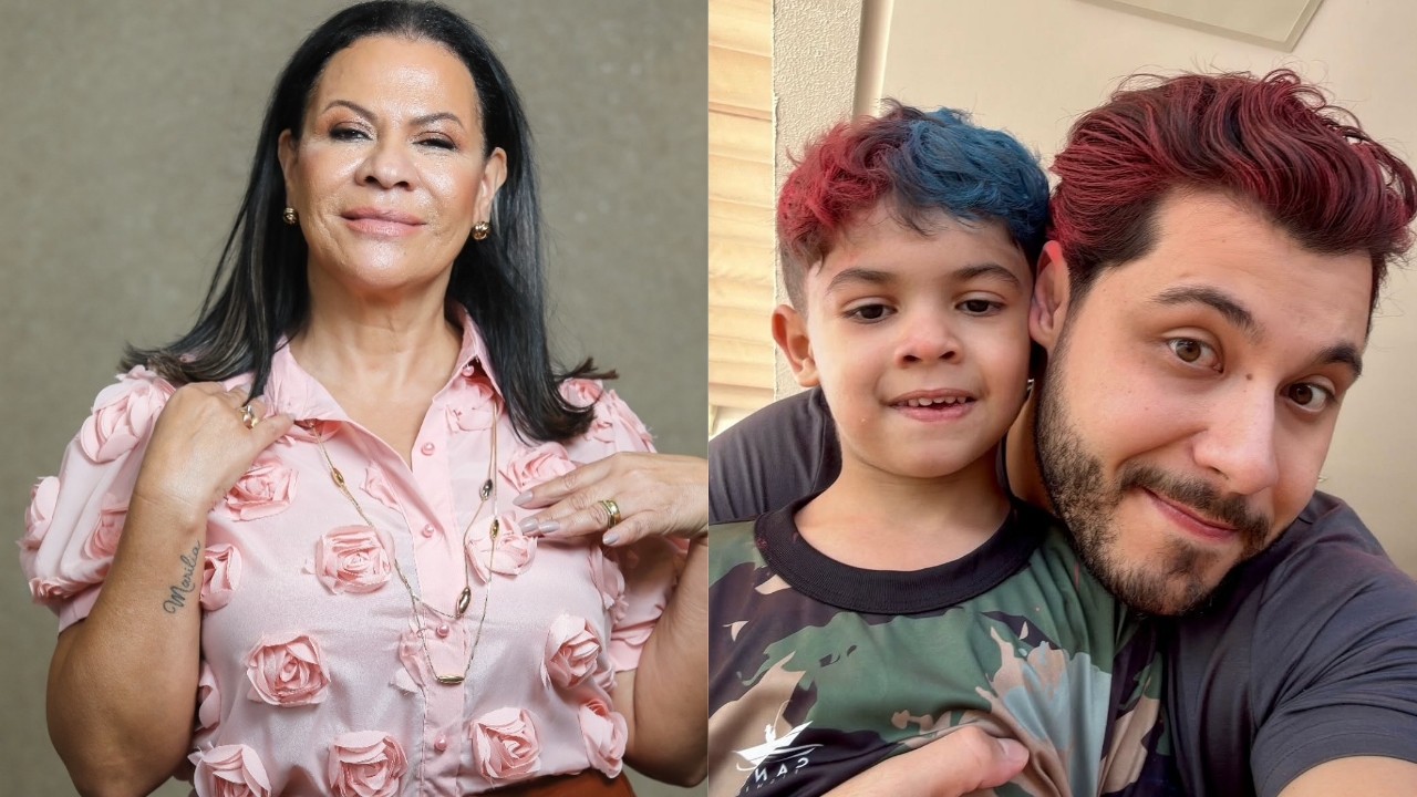 Dona Ruth e Murilo Ruff em foto com filho Léo | Reprodução/Instagram/@donaruthmoda/@murilohuff