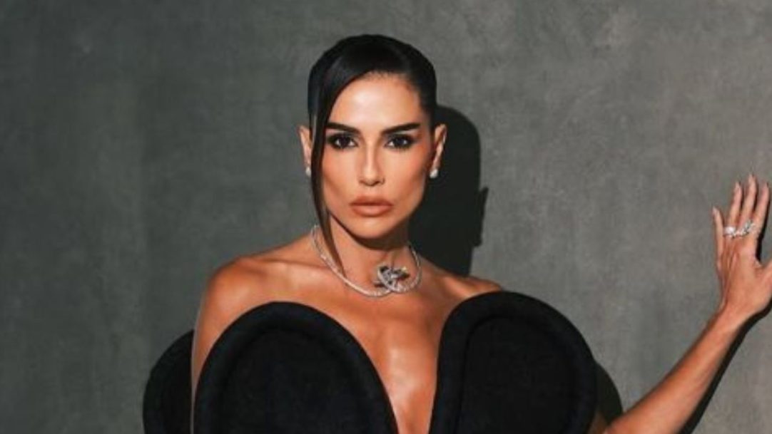 Deborah Secco escolhe vestido de alta-costura para o júri do Dança dos Famosos