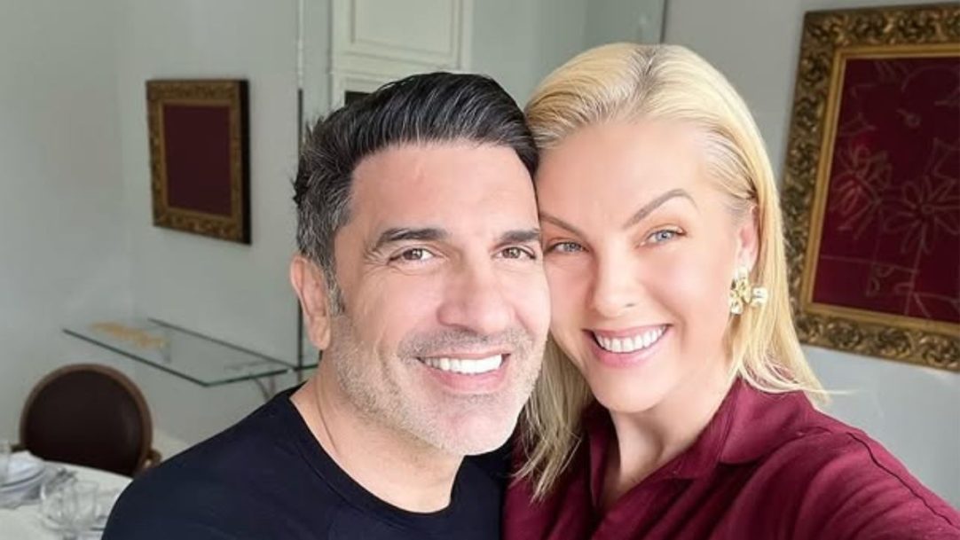 Ana Hickmann celebra volta à TV de Edu Guedes