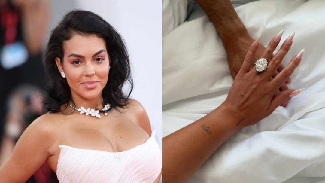 Georgina Rodríguez aposta em manicure stiletto nude ao anunciar noivado com Cristiano Ronaldo