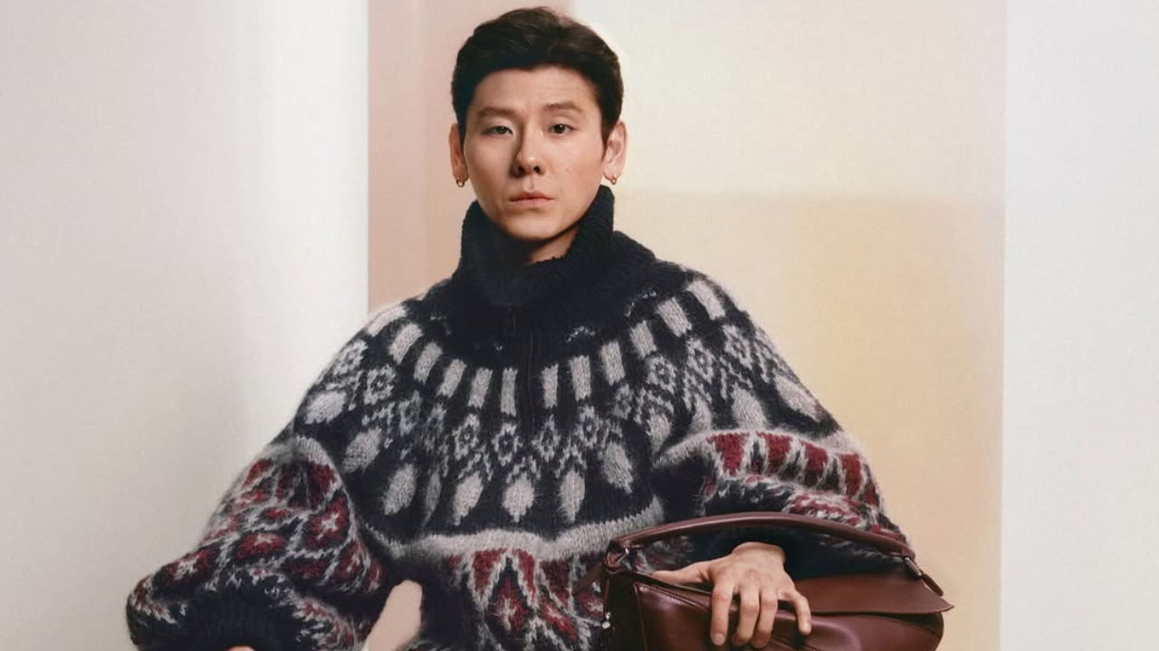Jiang Qiming em nova campanha da Loewe | Reprodução/Instagram/@mensfolio
