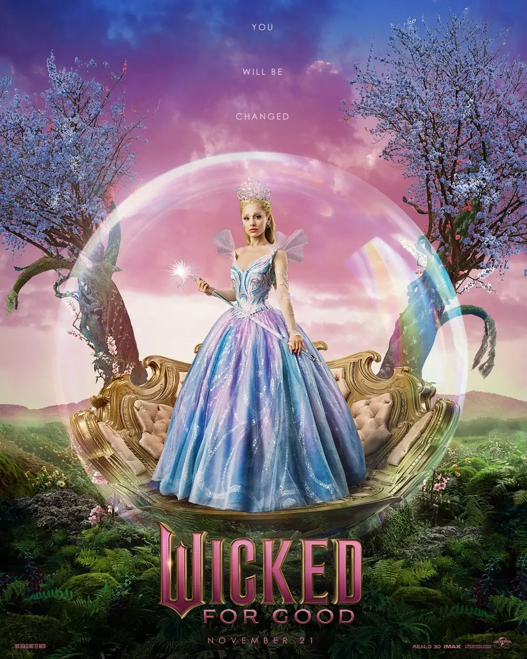 Ariana Grande como Glinda em novo pôster de Wicked 2