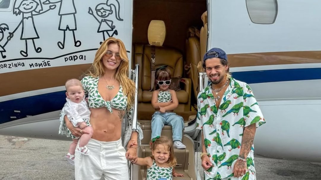 Zé Felipe ganha do pai Leonardo o jatinho que era de Virgínia