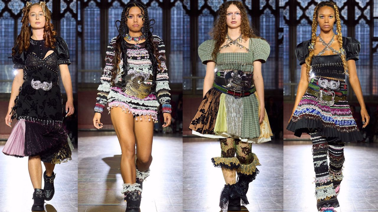 Runway provocativa da Chopova Lowena no LFW | Reprodução/Instagram/@chopovalowena
