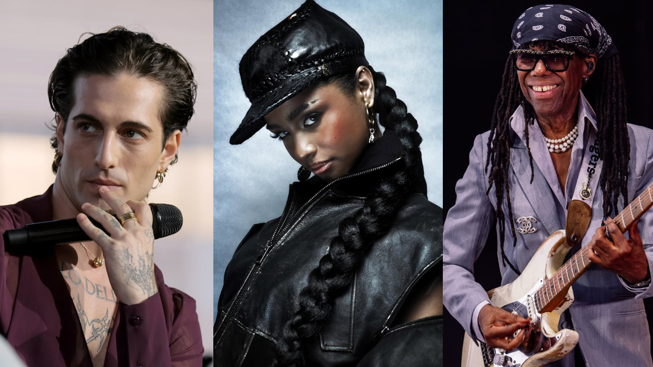 Damiano David, Tyla e Nile Rodgers se unem em single ‘Talk to Me’ | Reprodução/ Instagram/ @damianodavid/ @tyla/@nilerodgers