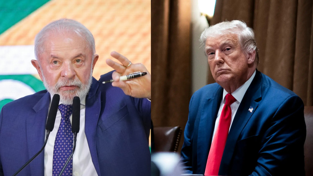 Lula e Donald Trump em foco  | Reprodução/Doug Mills/The New York Times/Breno Esaki/Metrópoles