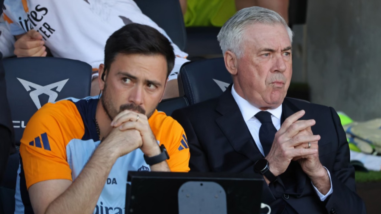 Ancelotti recebeu dicas do filho Davide sobre como jogar na altitude (Foto: reprodução/Joan Valls/Getty Images Embed)