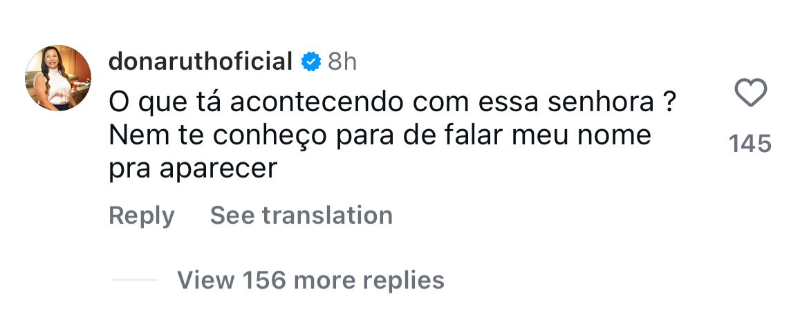 Comentário de Dona Ruth