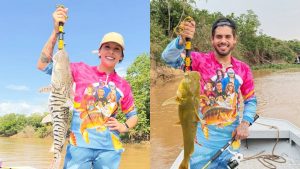 Zé Felipe e Ana Castela passam fim de semana juntos no Pantanal