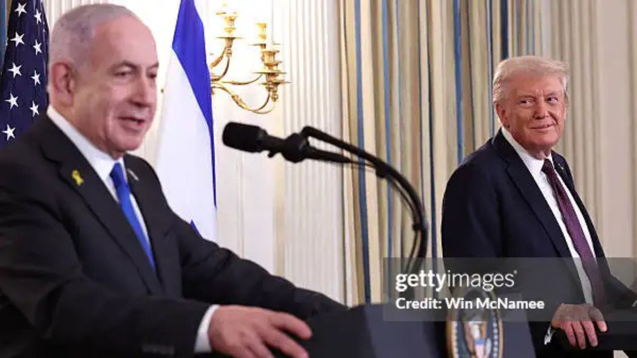 Premier de Israel, Benjamin Netanyahu, e o presidente americano, Donald Trump | Reprodução/Win McNamee/Getty Images Embed