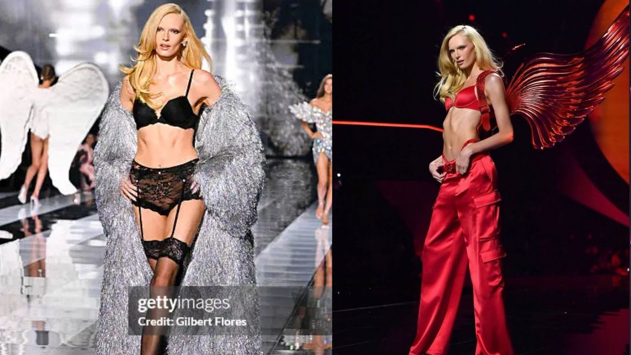 Angel Alex Consani pela Victoria’s Secret Fashion Show 2025 | Reprodução/Instagram/@alexconsani/Gilberto Flores/ANGELA WEISS / Getty Images Embed