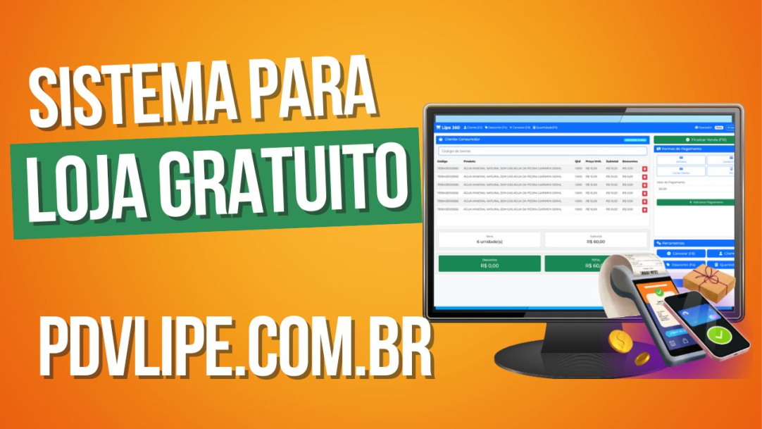 Sistema PDV gratuito PDV LIPE que ajuda empreendedores a crescer